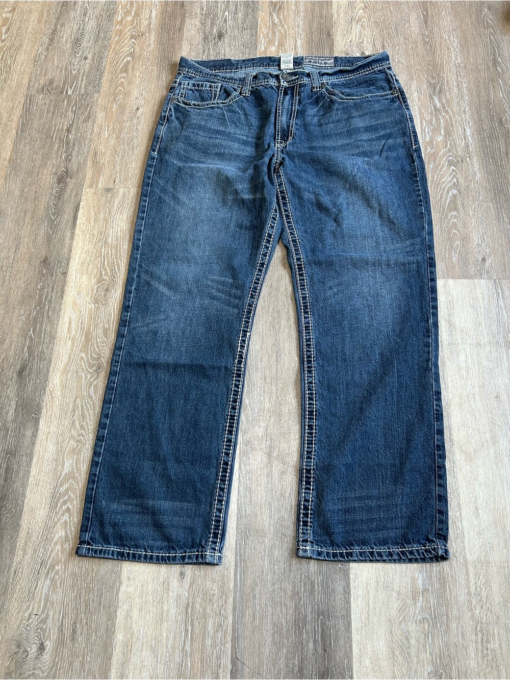 Faded Glory Men's Straight-Leg Dark Blue Jeans